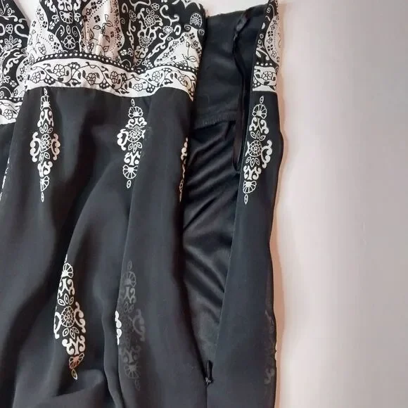 Scarlett Halter Maxi Dress Women Size 16 Black Side Zip Built In Bra Vacation - Picture 7 of 13